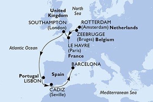 Cruise itinerary