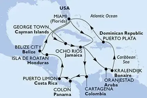 Маршрут круиза