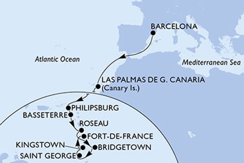 Cruise itinerary