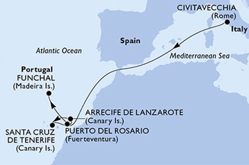 Cruise itinerary