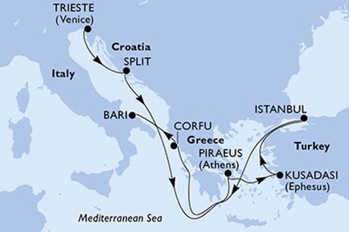 Cruise itinerary