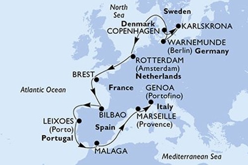 Cruise itinerary