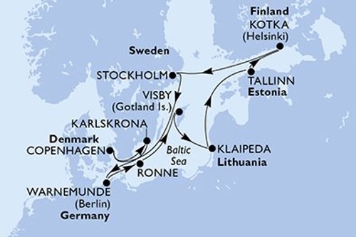 Cruise itinerary