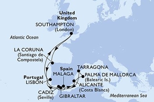 Cruise itinerary