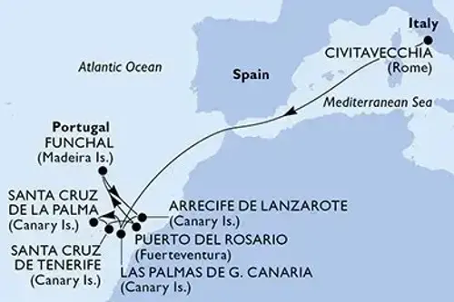 Маршрут круиза