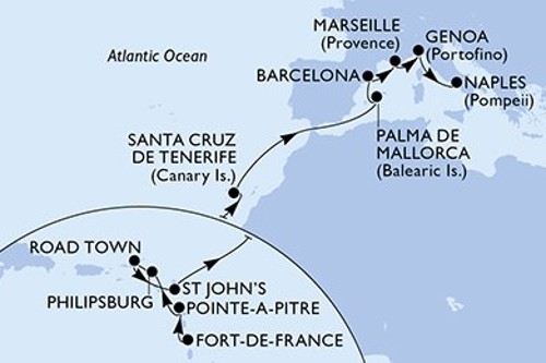 Cruise itinerary