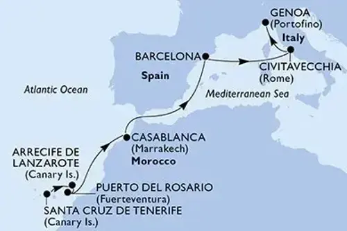 Маршрут круиза