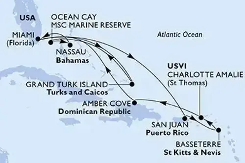 Маршрут круиза