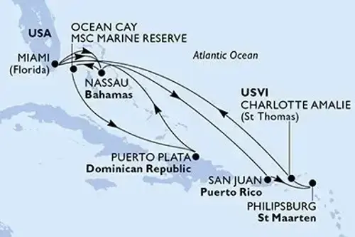 Маршрут круиза