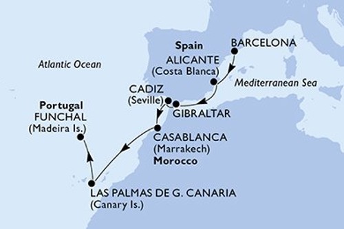 Cruise itinerary