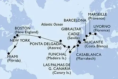 Маршрут круиза