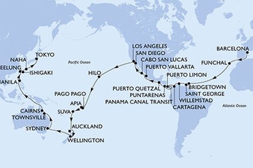 Cruise itinerary