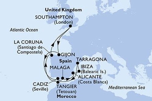 Cruise itinerary