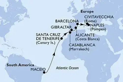 Маршрут круиза