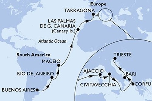 Cruise itinerary