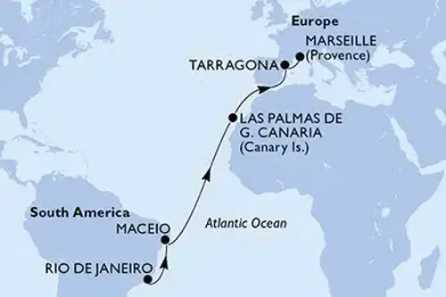 Маршрут круиза