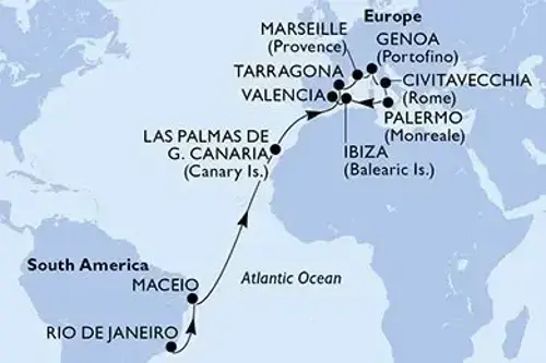 Маршрут круиза