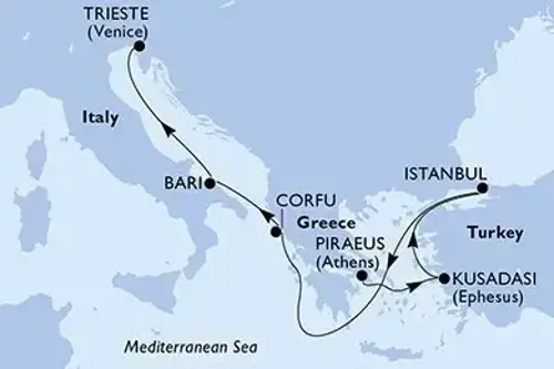 Маршрут круиза