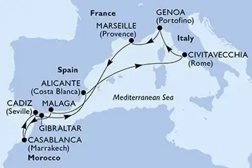 Маршрут круиза