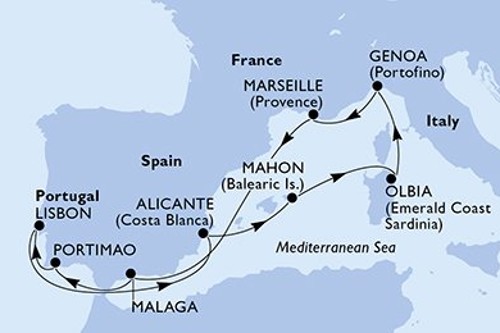 Маршрут круиза