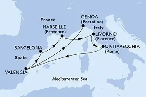 Маршрут круиза