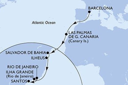 Маршрут круиза