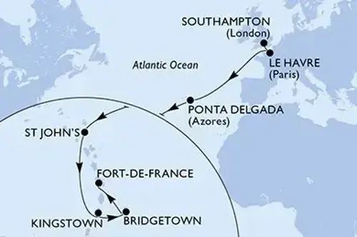 Маршрут круиза