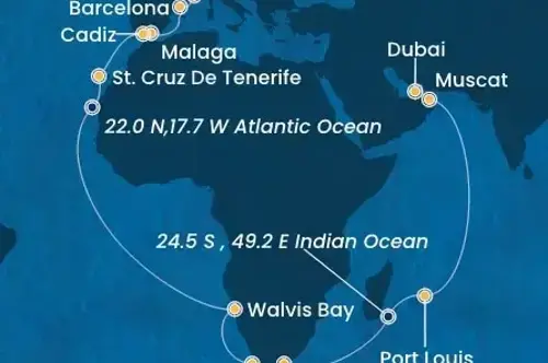 Маршрут круиза