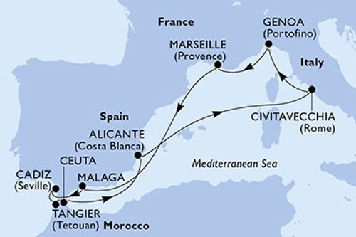 Маршрут круиза