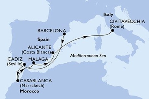 Маршрут круиза