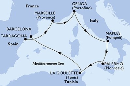 Маршрут круиза