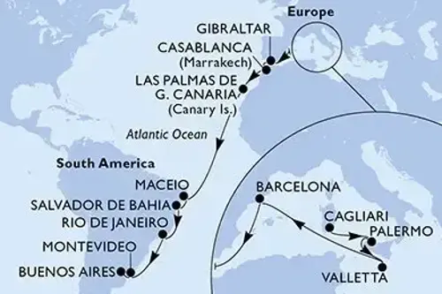 Маршрут круиза