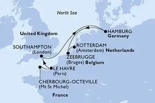 Маршрут круиза