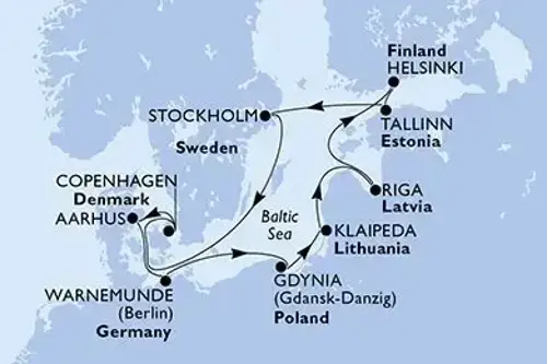 Маршрут круиза