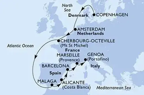 Маршрут круиза