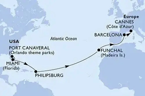 Маршрут круиза