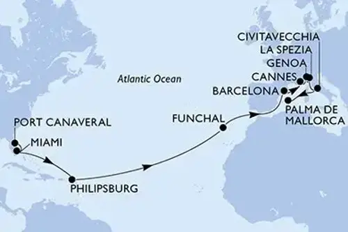 Маршрут круиза