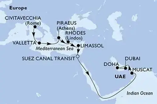 Маршрут круиза