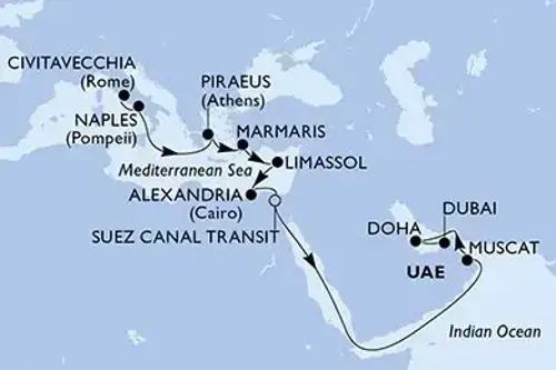 Маршрут круиза