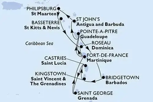 Маршрут круиза