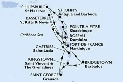 Маршрут круиза