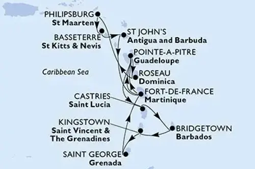 Маршрут круиза