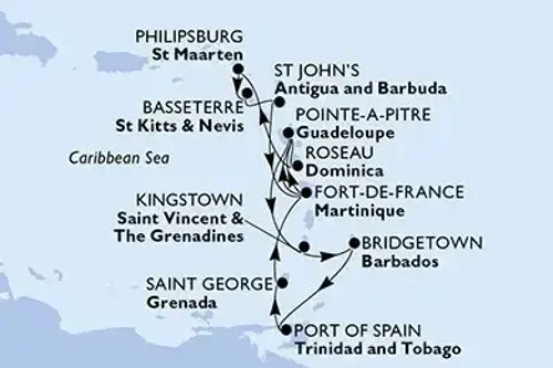 Маршрут круиза