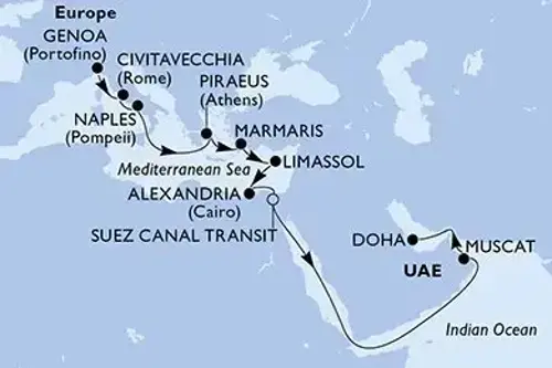 Маршрут круиза