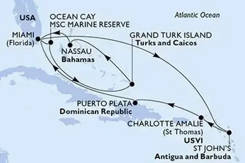 Маршрут круиза