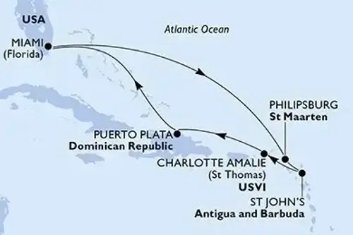 Маршрут круиза