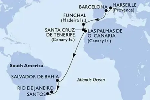 Маршрут круиза