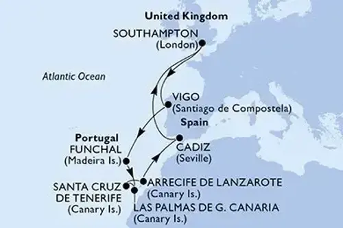 Маршрут круиза