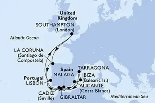 Маршрут круиза