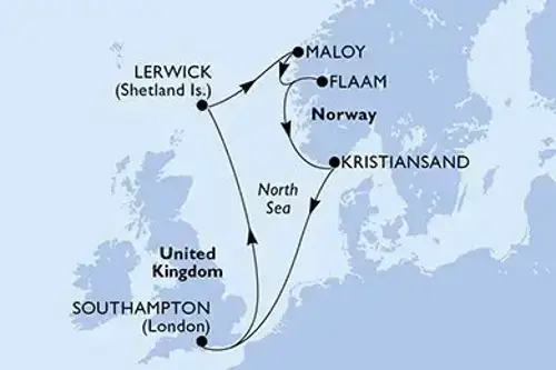 Маршрут круиза